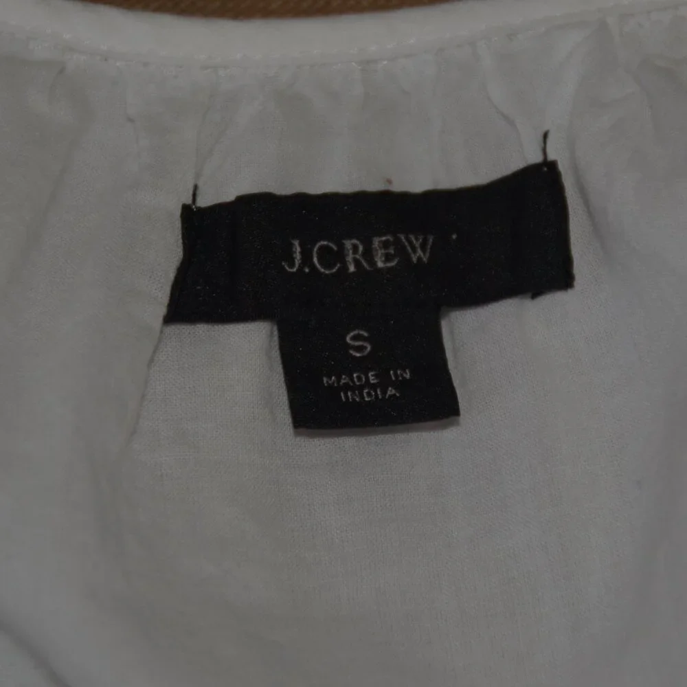J. Crew SMALL White 100% Cotton Tiered Maxi Long Dress SMALL - Picture 2 of 11